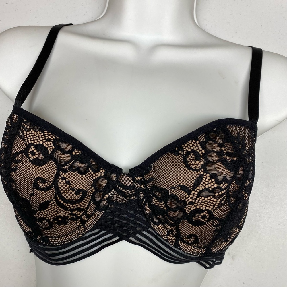 NWOT Adore Me BLK/TAN Longline, 34DD. *P1005